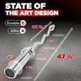 thumbnail image 2 of Yes4All Olympic Barbell Steel Curl Bar for Full Body Strength Workouts, 300 lbs, 2 of 4