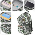 thumbnail image 3 of Tractor and Harvesters Gray Pattern Backpack for School, Cute School Bag with Adjustable Shoulder Straps and Padded Back, 16.9"x12.6"x5.9", 3 of 4
