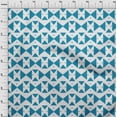 thumbnail image 4 of oneOone Georgette Viscose Teal Blue Fabric Geometric Fabric For Sewing Printed Craft Fabric By The Yard 42 Inch Wide, 4 of 4