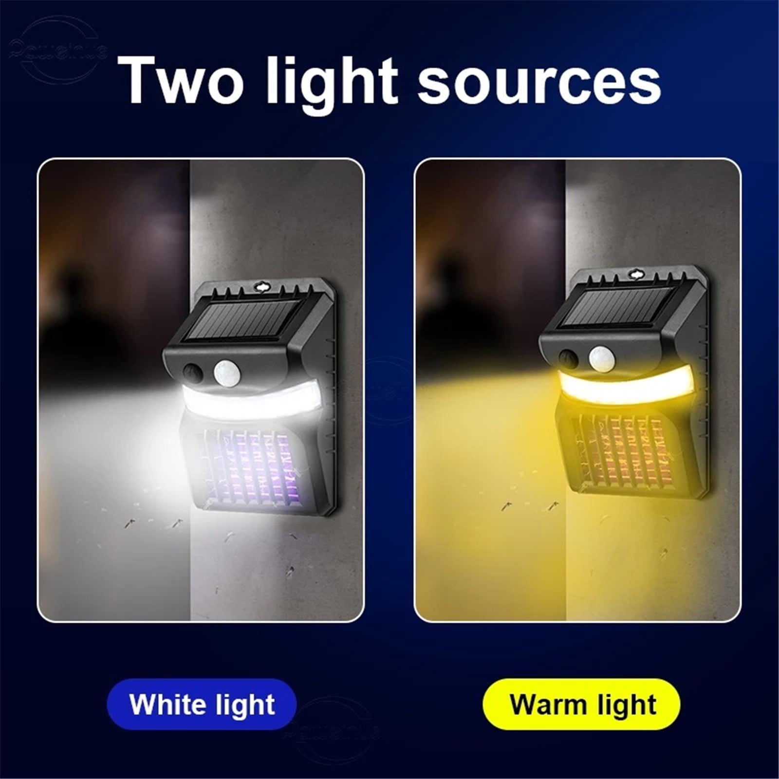 Moocorvic Solar Mosquito Repellent Outdoor Patio,Bug Zapper Outdoor Mosquito Zapper,Waterproof Electric Mosquito Repellent,Zapper Indoor Insect Fly Trap for Home Backyard Garden,