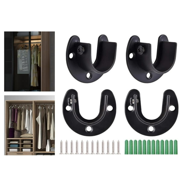 Soportes de estante BLESIY de tubería 4 piezas Soporte de brida resistente con tornillos