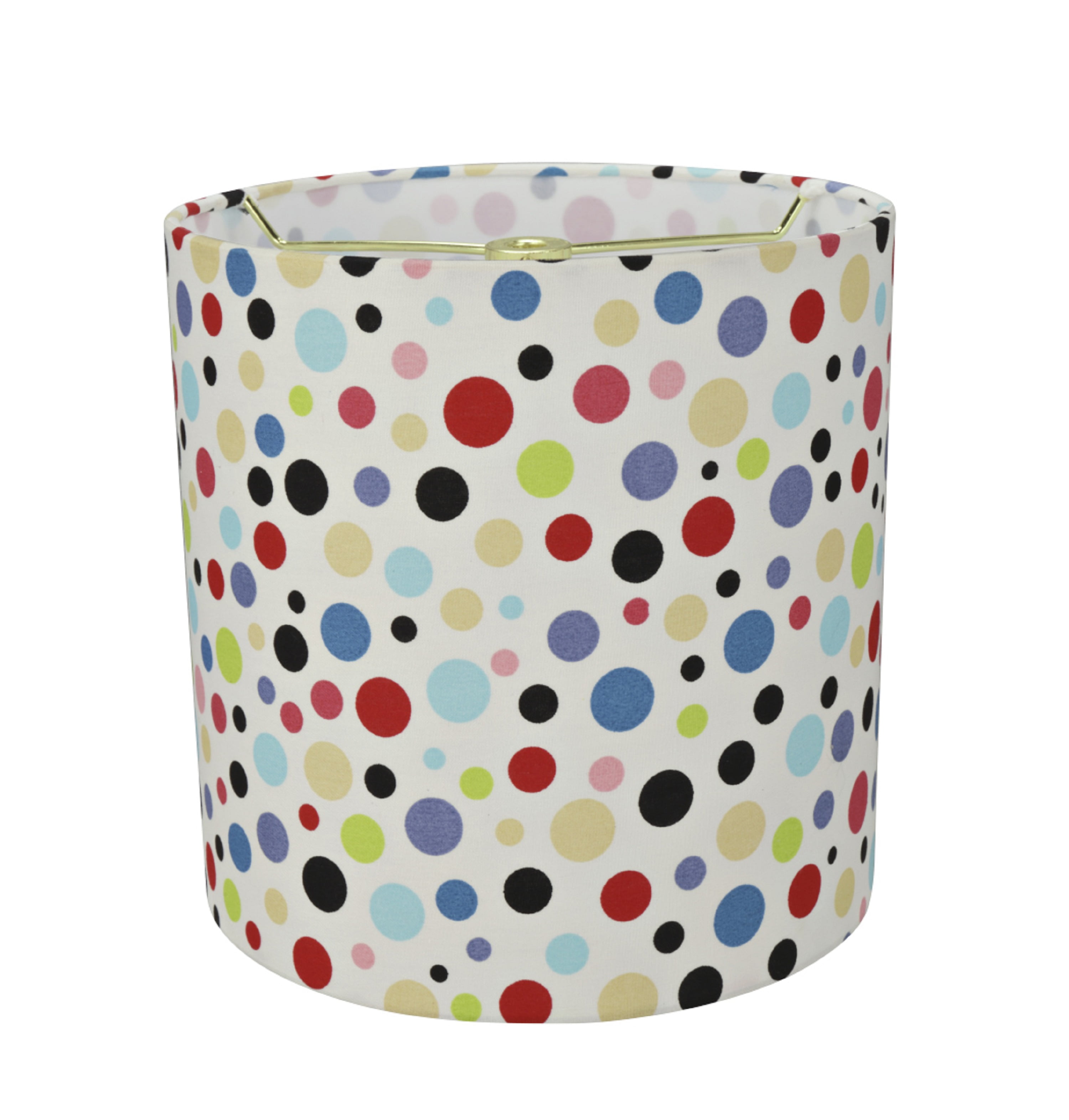 Aspen Creative 31229 Transitional Drum (Cylinder) Shaped Spider Construction Lamp Shade in White, 8" wide (8" x 8" x 8")