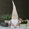 thumbnail image 2 of Northlight Plush Spring Gnome Figure with Polka Dot Hat - 24" - Pink/Yellow, 2 of 5