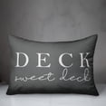thumbnail image 2 of Creative Products Deck Sweet Deck Grey and White 14x20 Indoor / Outdoor Pillow, 2 of 2