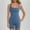 Blue, variant on Daolelai Women's Yoga Bodysuit Workout Ribbed Square Neck Sleeveless Sports Bodysuit