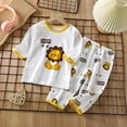 thumbnail image 2 of Zwiiyzr Cotton Pajamas for Toddler Boys & Girls Unisex Baby Clothes Long Sleeve Crewneck Fall Winter 2-Piece Outfit 6M-11Y White, 2 of 3