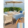 thumbnail image 6 of 60x120 Inch Outdoor Tablecloth with Umbrella Hole Zipper Rectangle Blue Ombre Rectangular Tablecloths Outside Waterproof Modern Yellow Gradient Farmhouse Art Patio Table Cloth Cover for Picnic Party, 6 of 8