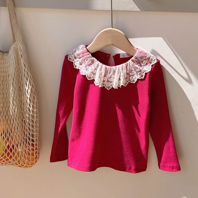 T-shirt à Manches Longues pour Enfants, Col Rond, en Coton, Taille 7-8 Ans