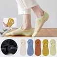 thumbnail image 4 of Eoperou 5 Pairs Stretchy Non-Slip Bottoms Women Socks Quick Drying Breathable Hollow Mesh Low Tube Socks Female Accessories, 4 of 8