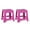 Fuchsia, variant on Mintra Home Light Duty Plastic Stools (12.5in Height, 2 Pack)