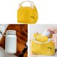 thumbnail image 2 of Leakproof Cotton Linen Lunch Bag with Aluminum Foils Lining Large Capacity Thermal Insulated Container For Work Outdoor Yellow, 2 of 4