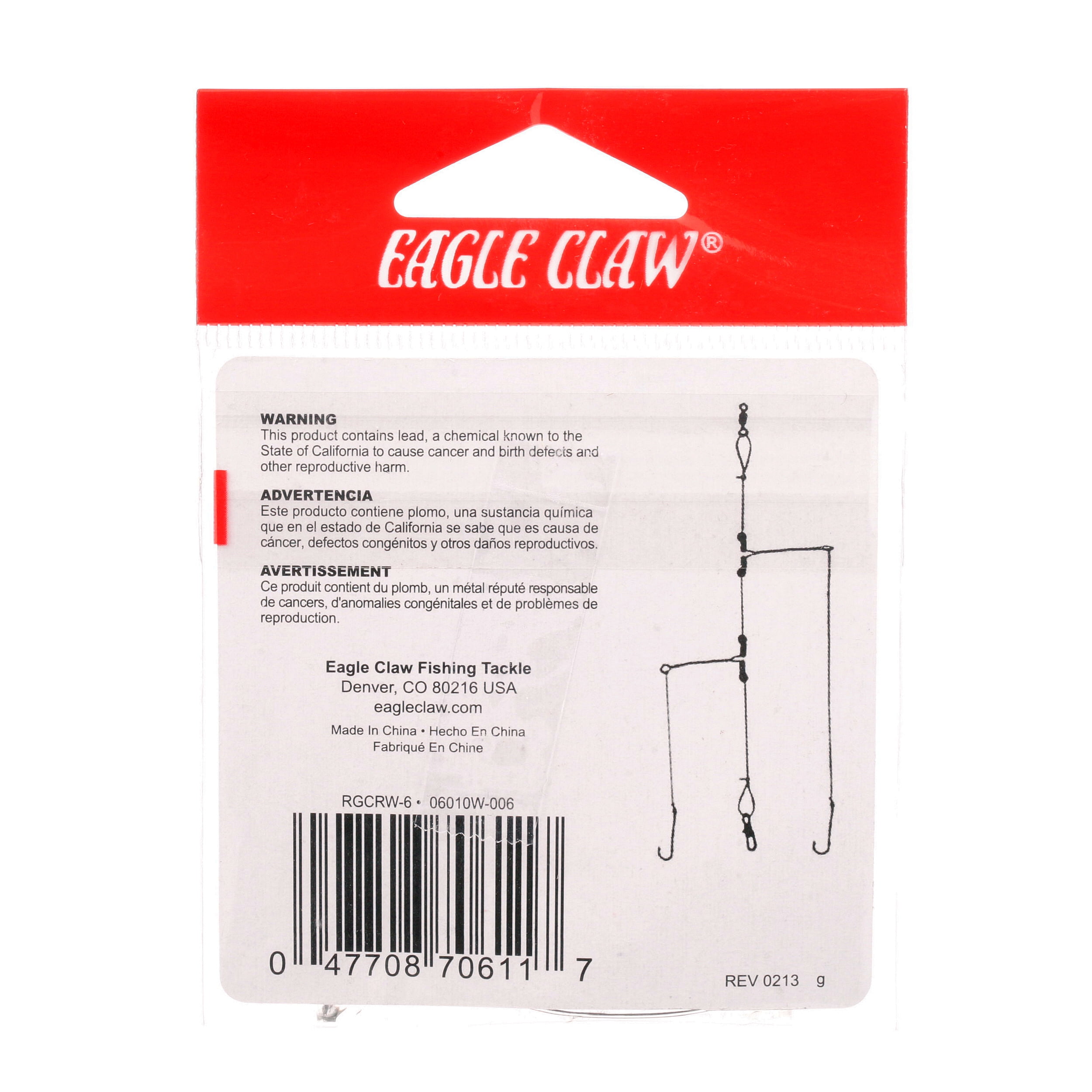 (2 pack) Eagle Claw Crappie Rig