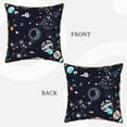 thumbnail image 3 of Fotbe Galaxy2 Pattern Velvet Decorative Throw Pillow Covers with Elegant Piping, Soft Plush Cushion Cover for Sofa, Bed, Car, Office-16"x16", 3 of 8