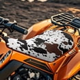thumbnail image 3 of Garronmavis Brown Cow Print 23×10 Inch ATV Seat Cover Waterproof Non-Slip Four Wheeler Seat Cover Compatible with Polaris Sportsman Polaris Scrambler Honda Rancher, 3 of 7