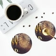 thumbnail image 5 of Balery 4 Pcs Happy New Yearleather Coasters Set, Drink Table Cup Coasters For Living Room Kitchen Coffee Decor, 5 of 9
