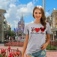 thumbnail image 3 of Peace Love Magic Shirt Adult Women Ladies Character Tshirt (Minnie-Gray, Medium), 3 of 5