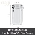 thumbnail image 6 of Oggi Clear Canister Airtight 72oz - Clamp Lid & Spoon - Airtight Food Storage Container, for Kitchen & Pantry Storage of Bulk, Dry Foods, Pasta, Flour, Sugar, Coffee, Rice, Tea, Spices & Herbs, 6 of 7