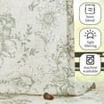 thumbnail image 4 of Curtainking Floral Kitchen Curtains Linen Cafe Curtains Sage Flower 26x36 inch Length Curtains for Living Room 2 Panels, 4 of 9