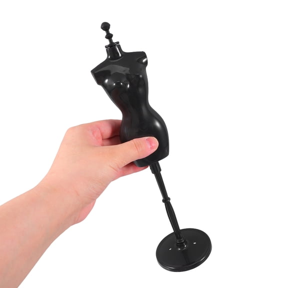 NIAIZEK Black Plastic Dress Form Mannequin for Sewing with Insertable Accessories, Adjustable Tailor Display Model