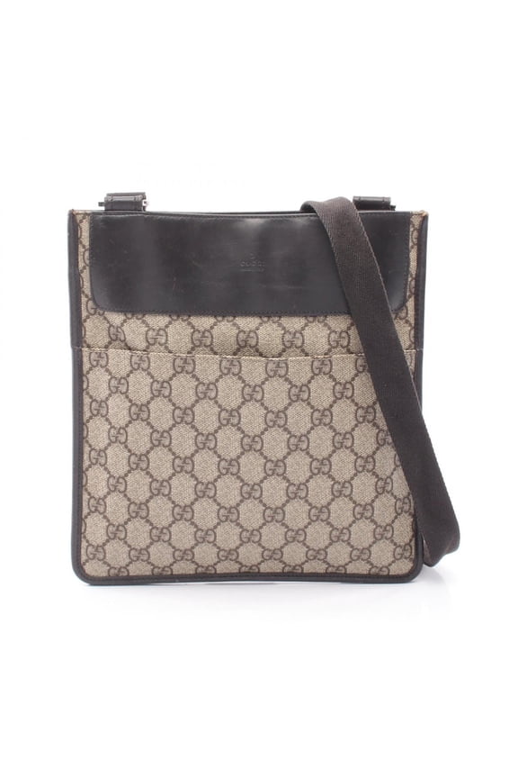 Pre-Owned Gucci GG Supreme Shoulder Bag/Handbag, Coated Canvas and Leather, Women's,...