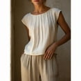 thumbnail image 6 of Blczomt Casual Trendy Tops for Women 2026 White Lightweight T Shirt Blouses for Women Plus Size,XL, 6 of 8