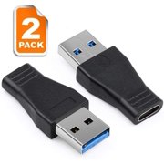 Electop USB 3.0 Male to Type C Female Adapter (2 Pack), USB A to USB C USB 3.0 Male to 3.1 Female Adapter Converter