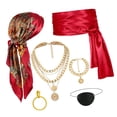 thumbnail image 4 of Accesorios de disfraz de pirata con pañuelo para cabeza para fiestas de máscaras y festivales., 4 of 10
