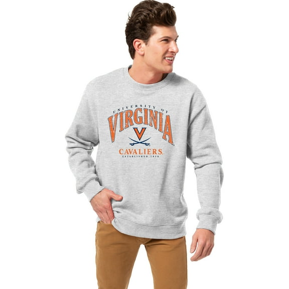 Men's League Collegiate Wear Heather Gray Virginia Cavaliers Essentials 2.0 Fleece Pullover Sweatshirt