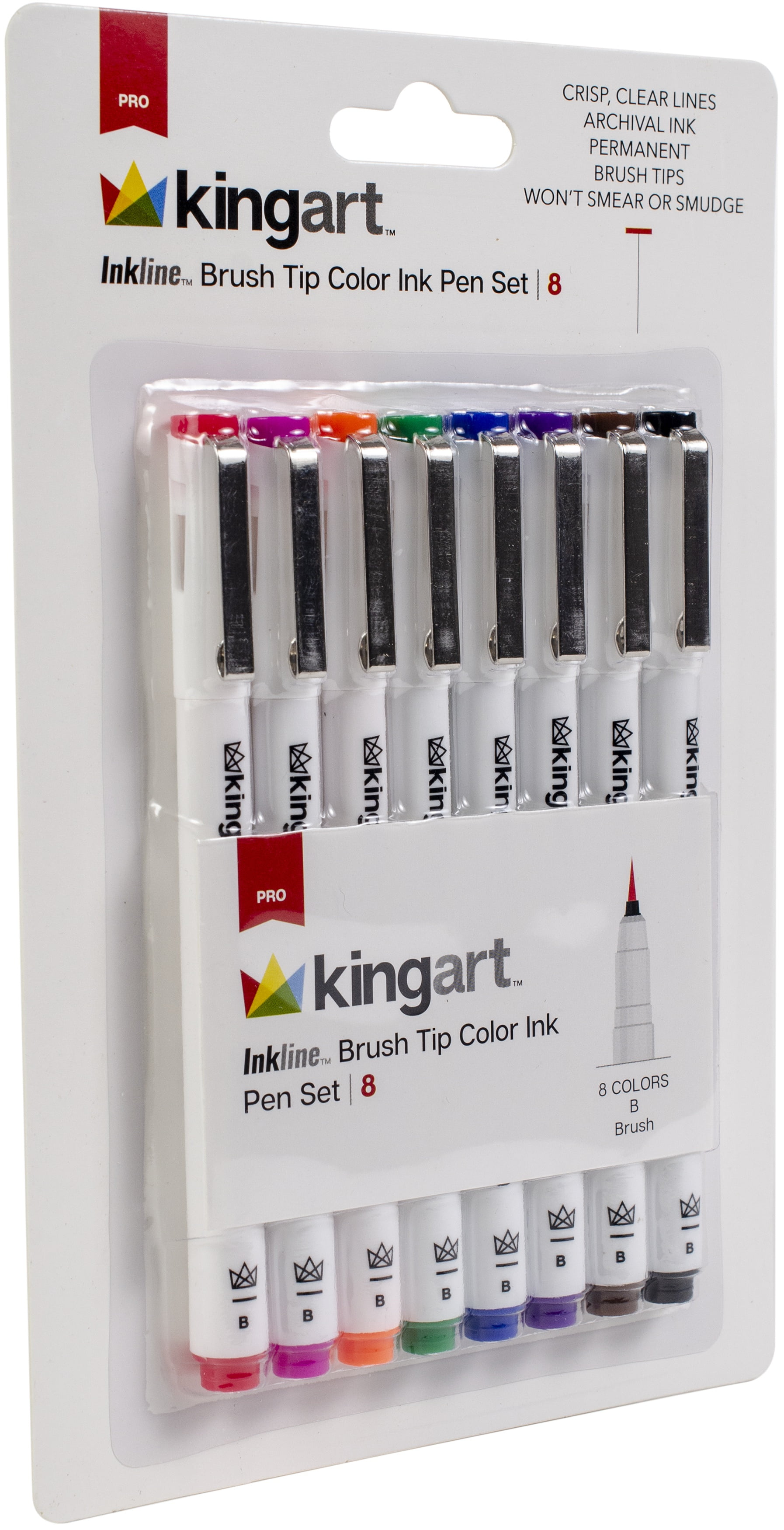 Kingart Studio Obsidian Colors 10 Count Tip Brush Markers Set 447, 1 Unit -  Kroger