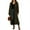 Army green, variant on Women's Fall Casual Long Sleeve Cardigan Warm Hooded Jacket Twist Knit Long Sweater With Pockets