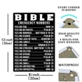 thumbnail image 2 of Bible Emergency Hotline Numbers Sign Metal Tin Sign, Jesus Poster for Home Office Garden Bars Pub Man Cave Wall Decor Plaque Sign 12x8 Inch, 2 of 4