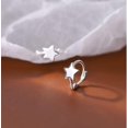 thumbnail image 6 of Solid 925 Sterling Silver Star Hoop Earrings for Women Teens Star Huggie Earrings Cartilage Hoops, 6 of 7