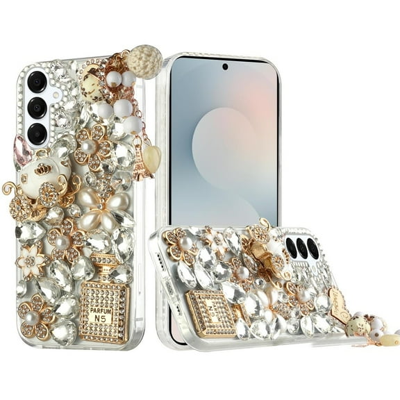 For Samsung s25 FE Full Diamond with Ornaments Case Cover - Ultimate Multi Ornament