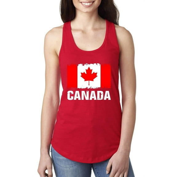 MmF - Women's Racerback Tank Top, up to Women Size 2XL - Canada Flag