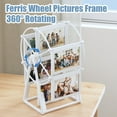 thumbnail image 4 of Qunbio Rotating Ferris Wheel Picture Frame, Vintage White Picture Frame with Space for 12 Photos, 4 of 12