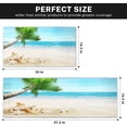 thumbnail image 2 of Sea Shells Beach Tropical Kitchen Rugs and Mats Non Skid Washable Set of 2, Palm Tree Summer Sun Kitchen Runner Rug, Farmhouse Kitchen Floor Mat Under Sink Mat Throw Rug for Doormat, 2 of 6
