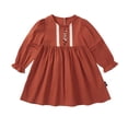 thumbnail image 1 of Ytdscs Robes à Manches Longues pour Filles, Robe Décontractée en Coton pour Bébé, Printemps Automne, Col Rond, Robe d'Été pour Filles 1-9 Ans, 1 of 9