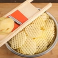 thumbnail image 5 of 1pc, Stainless Steel Potato Chip Slicer, Potato Checkered Waffle Machine, Stainless Steel, Potato Chip Cutter, Baking Tools, Kitchen Gadgets, Kitchen Accessories, 5 of 5