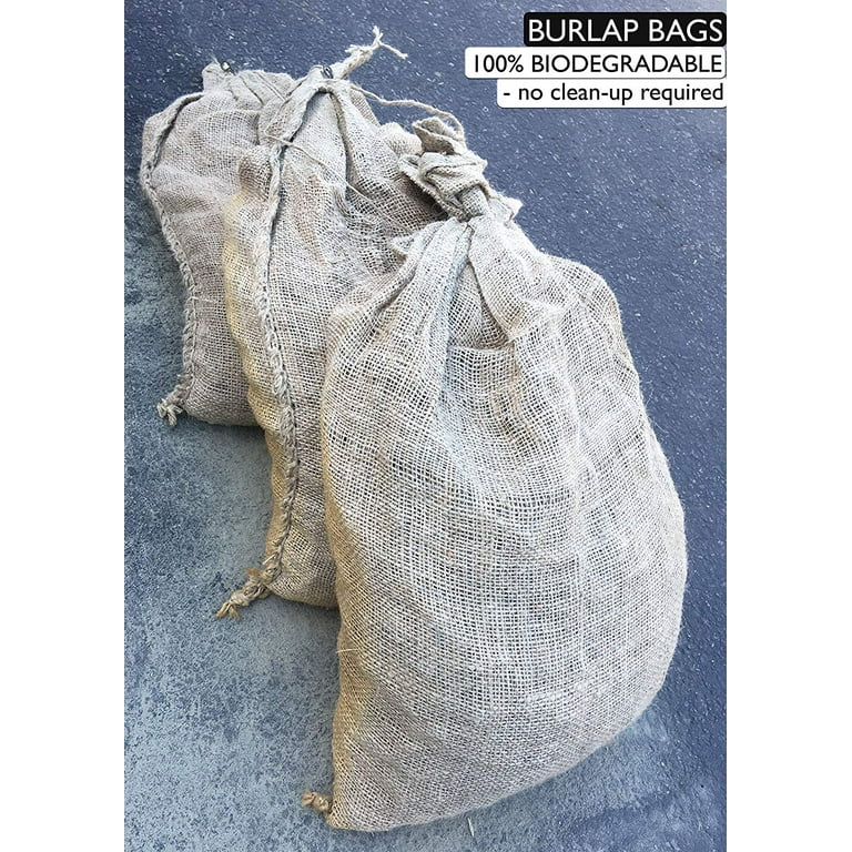 Sandbaggy Burlap Sand Bag - Size: 14 x 26 - Sandbags 50lb Weight Capacity  - Sandbags for Flooding - Sand