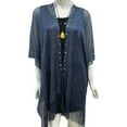 thumbnail image 2 of Eoperou Summer Women Sunscreen Shawl Faux Pearl Decorative Tassel Hem Cardigan Solid Color Front Placket Beach Shawl, 2 of 7