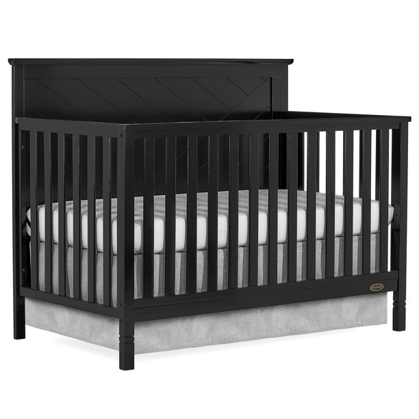 Dream On Me Skyline 5 in 1 Convertible crib ,Black
