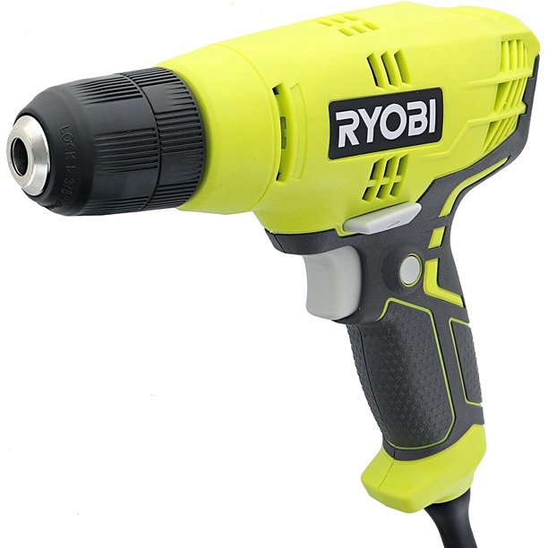Ryobi D43K 5.5 Amp 3/8 Inch 1,600 RPM Variable Speed Trigger Corded