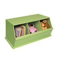 thumbnail image 4 of Jouet de Rangement Ouvert Empilable en Bois 3 Bacs Organisant Cubby, 4 of 6