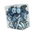 thumbnail image 2 of 40x adornos de bolas de Navidad bolas colgantes de Navidad colgantes telón de fondo adornos navideños bolas de Navidad para ventana de corona de Azul, 2 of 10