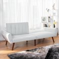 thumbnail image 3 of Costway Sofa Futon Bed Couch Sleeper Convertible Mattress Premium Linen Upholstery, 3 of 10
