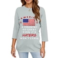 thumbnail image 4 of USA 250th Anniversary T Shirts for Celebrate 250th Anniversary of America Patriotic Veteran Tee America 250 Merchandise 3/4 Sleeved Top for Woman, 4 of 5