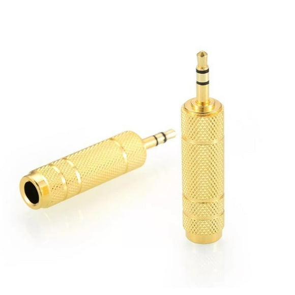 2x Headphone Adapter Plug Audio Adapter Converter Connector