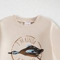 thumbnail image 6 of NOLDARES Toddler Baby Boy Fall Outfit Print Long Sleeve Sweatshirt and Elastic Pants Set 2Pcs Winter Clothes(T233-Beige), 6 of 7