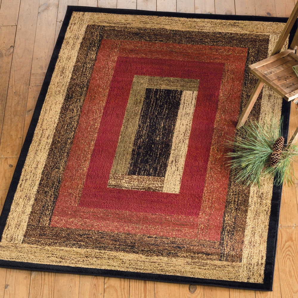 Vintage Woods Rustic Rug 5 X 7 Cabin Decor