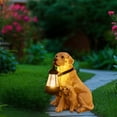 thumbnail image 5 of Solar Hanging Light Dog Ornament, Resin Puppy Garden Decor with Automatic Night Light, Weatherproof Outdoor Solar-Powered LED Decoration, 5 of 5